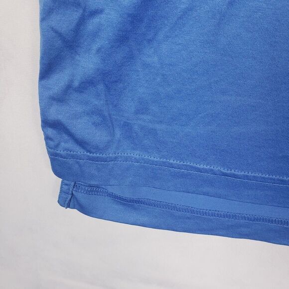 Peter Millar Crown Polo Shirt XL Solid Blue Short Sleeves Cotton Golf Shirt - Picture 5 of 10